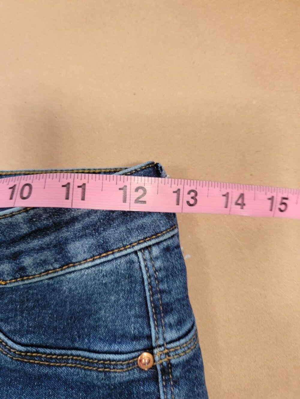No Boundaries Size 7 Dark Wash High Rise Sculpting Skinny Crop Denim Blue Jeans - Picture 7 of 13